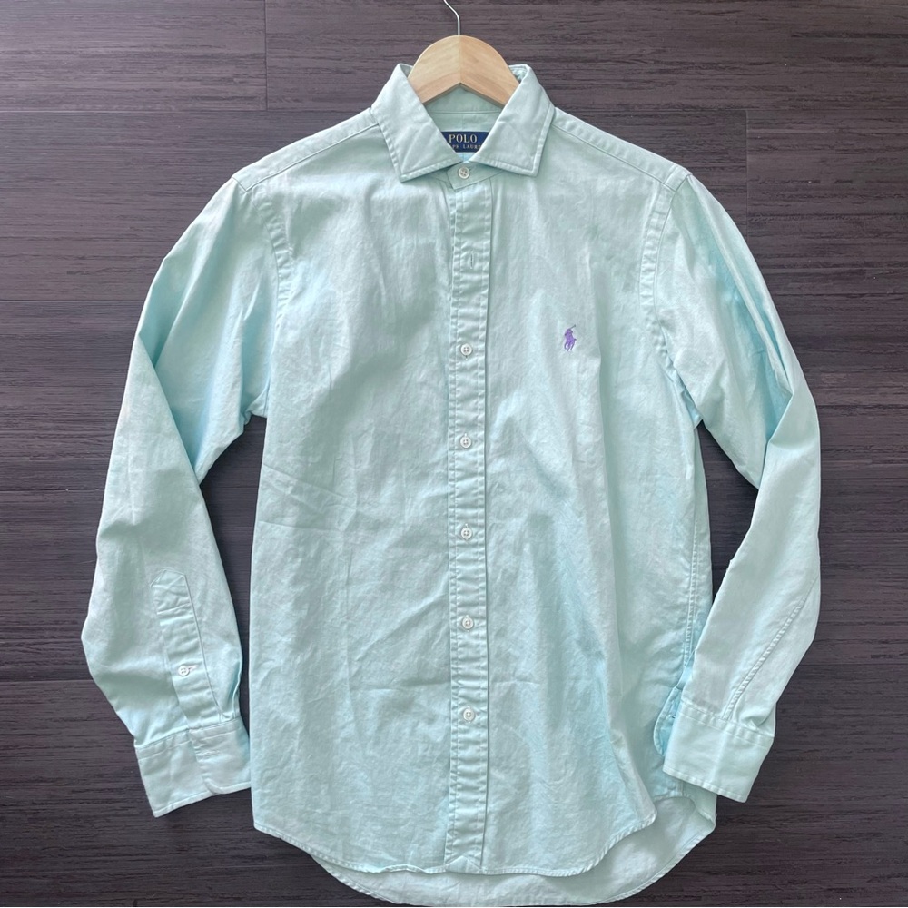 Ralph Lauren Men's Mint Green Button Down Shirt